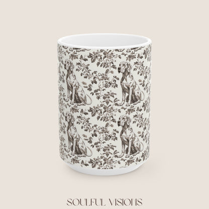 Great Dane Toile De Jouy Mug