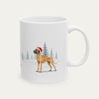 Custom Great Dane Fawn Black Mask  Christmas Santa Hat Mug