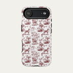 Weimaraner Burgundy Toile phone Case