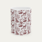 Australian Cattle Dog Burgundy Toile Mug