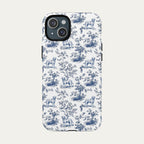 Labrador Retriever Blue Toile Phone case
