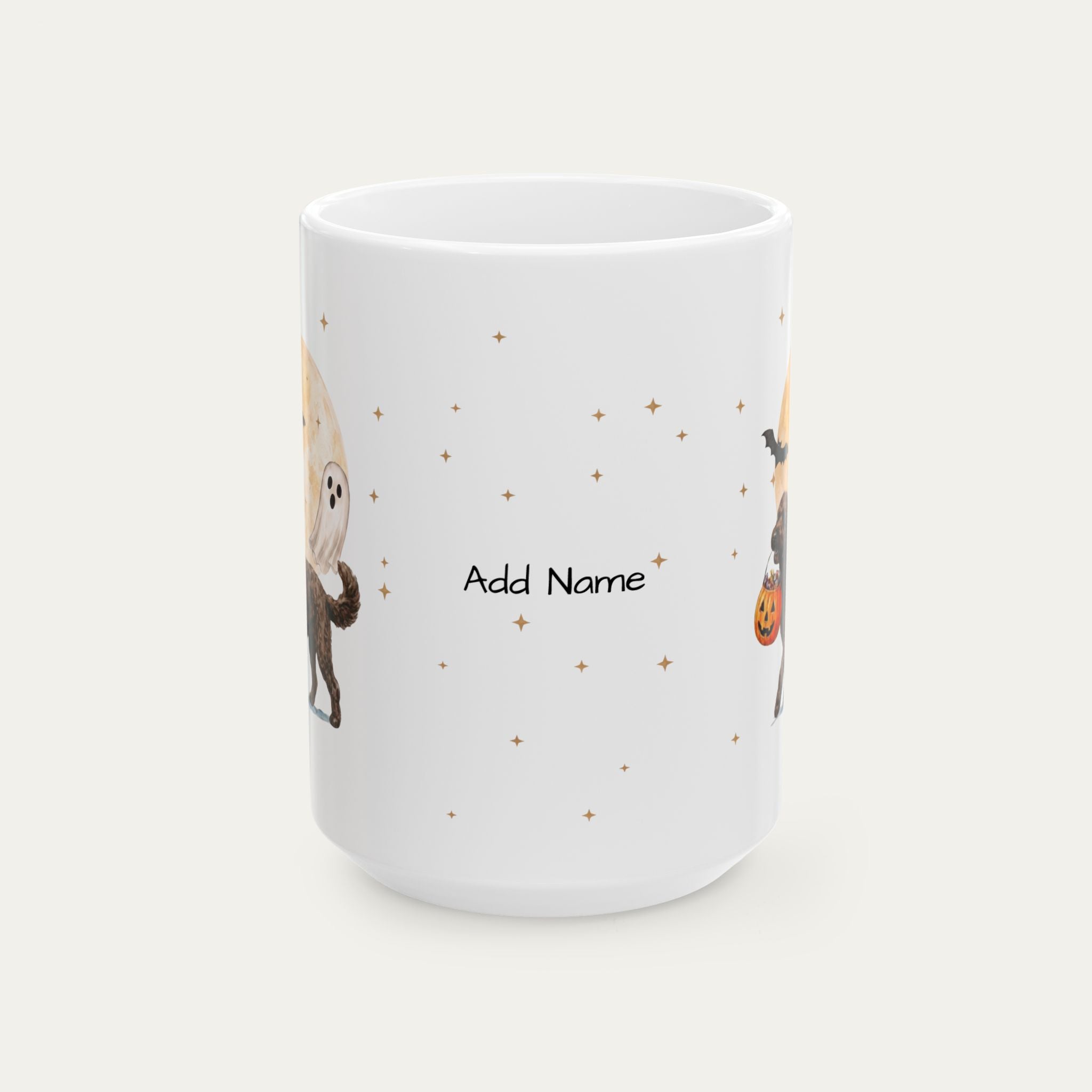 Custom Goldendoodle Chocolate Halloween mug