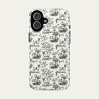 Toy Fox terrier Sage Green Toile phone Case