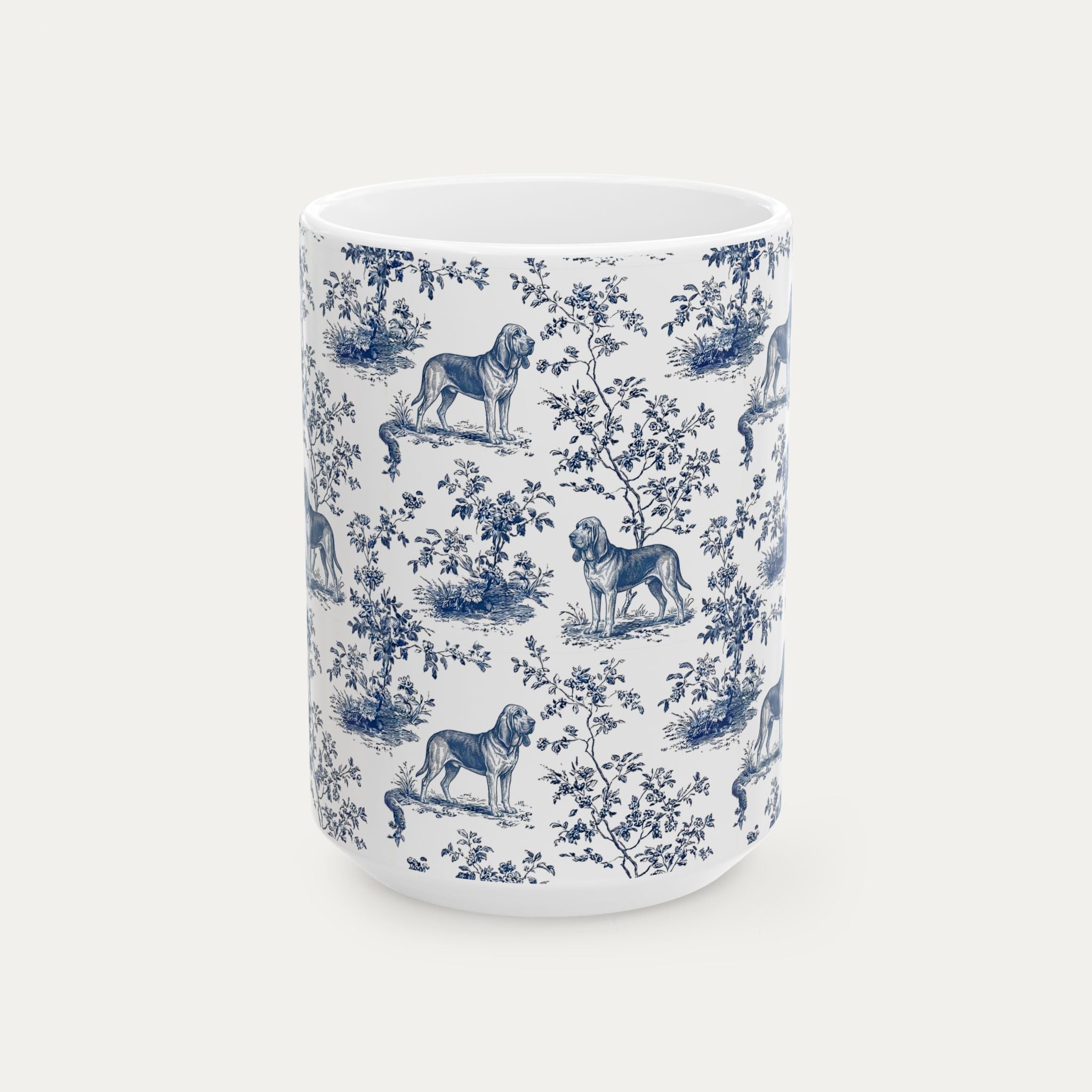 Bloodhound Blue Toile Mug