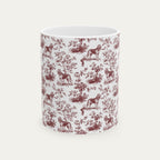 Bloodhound Burgundy Toile Mug