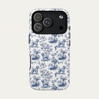 Wheaten Terrier Blue Toile Phone case