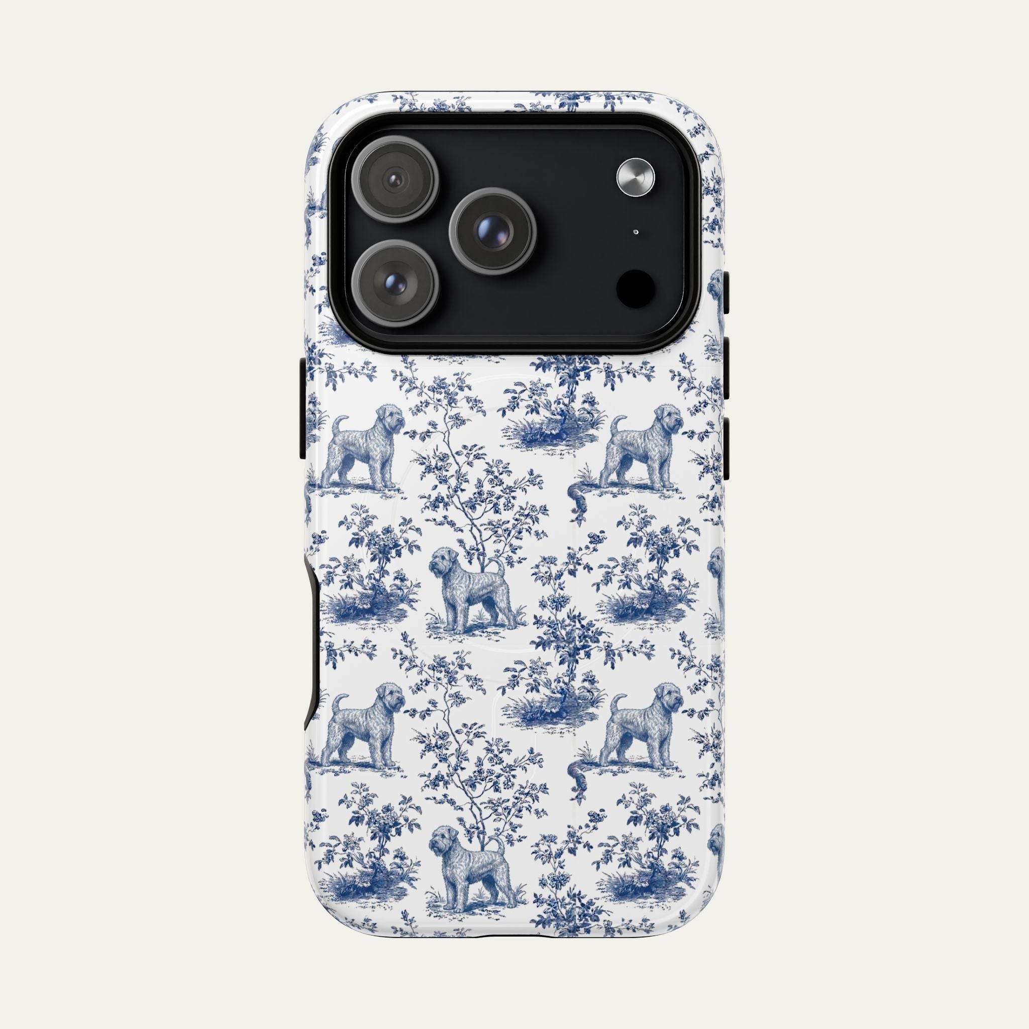 Wheaten Terrier Blue Toile Phone case