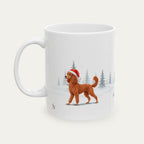 Custom Poodle Red Christmas Santa Hat Mug