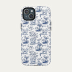 Samoyed Blue Toile Phone case