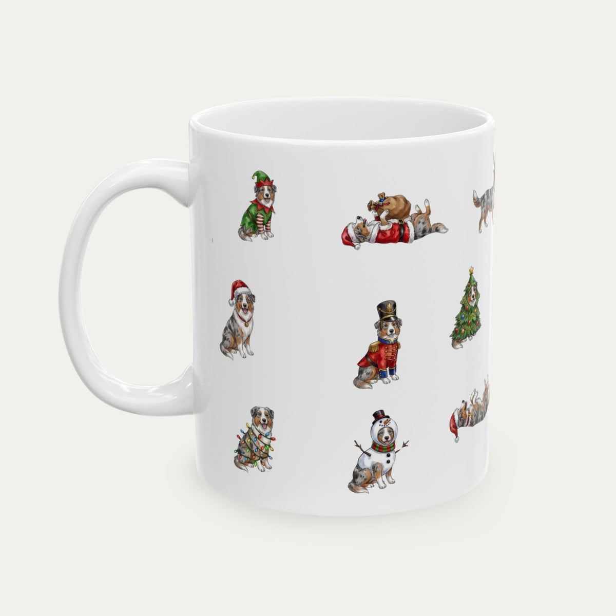 Australian Shepherd Merle Christmas Mug
