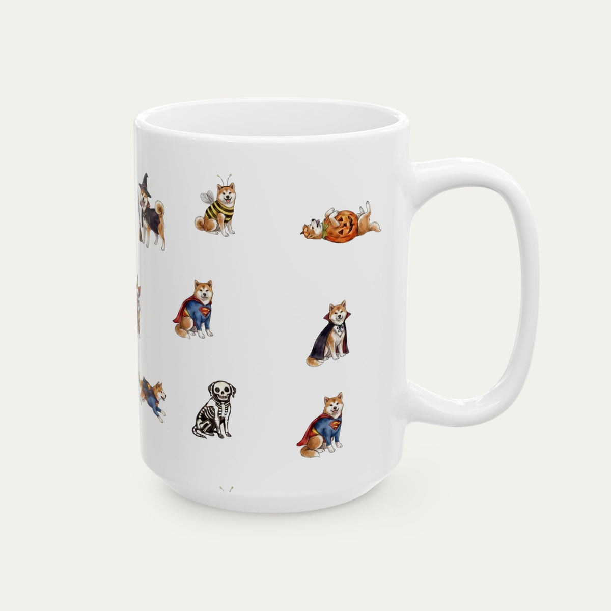 Akita Halloween mug
