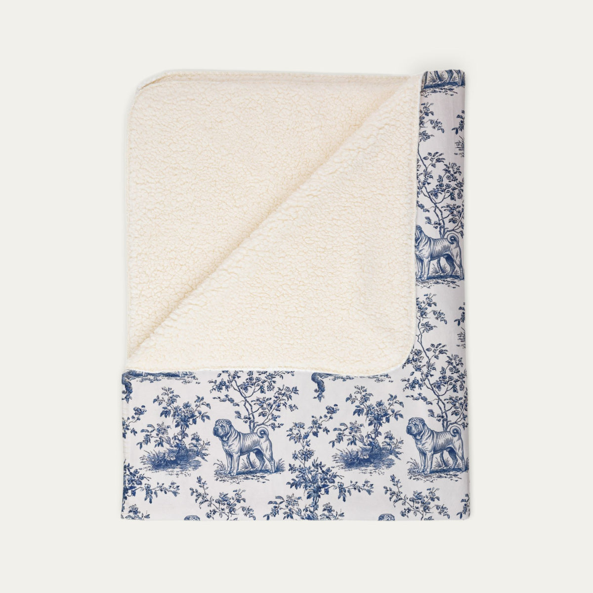 Shar Pei Toile De Jouy Fleece Blanket