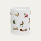 Dachshund LH Cream Christmas Mug
