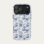 Chihuahua Longhaired Blue Toile Phone case