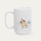 Custom French Bulldog Cream  Christmas Santa Hat Mug