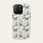 Bernese Mountain Sage Green Toile phone Case