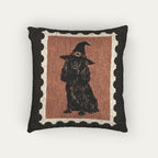 Cocker Spaniel Black Halloween Woven Pillow