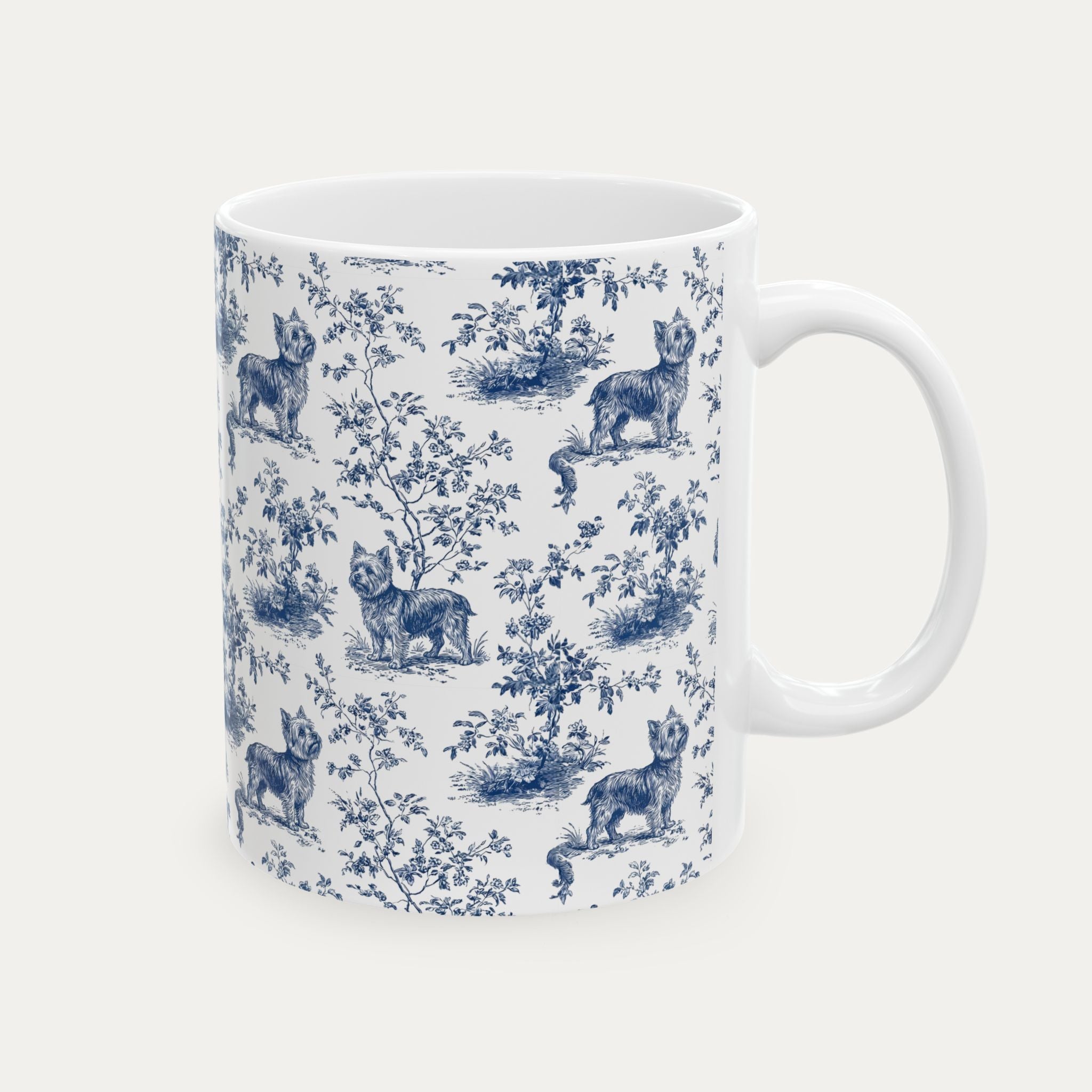 Yorkshire Terrier Blue Toile Mug