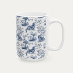 Dachshund Longhaired Blue Toile Mug