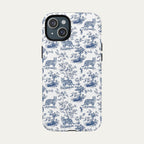 Bengal Cat Blue Toile Phone case