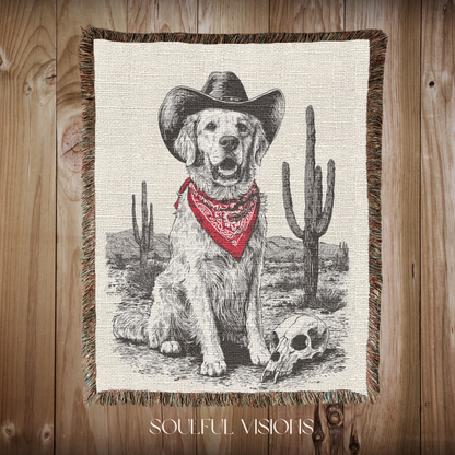 Golden Retriever Woven Blanket