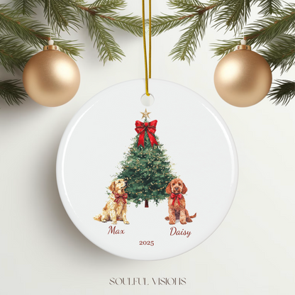 Custom Christmas Dog Ornament