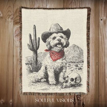 Bichon Frise Woven Blanket