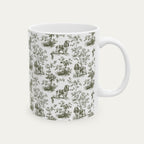 Cocker Spaniel Sage Green Toile Mug