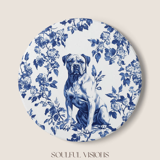 Presa Canario Ceramic Coaster French Toile