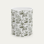 Ragdoll Cat Sage Green Toile Mug