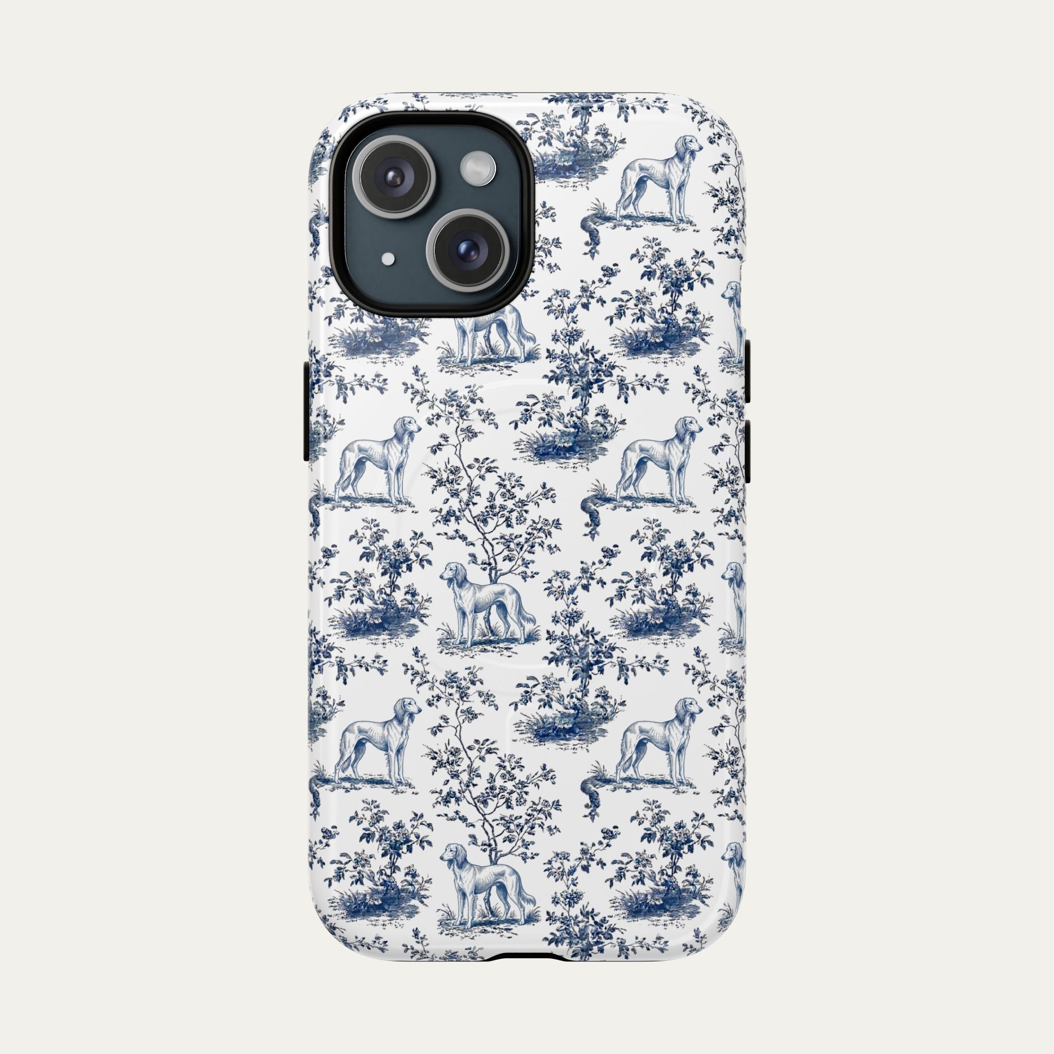 Saluki Blue Toile Phone case