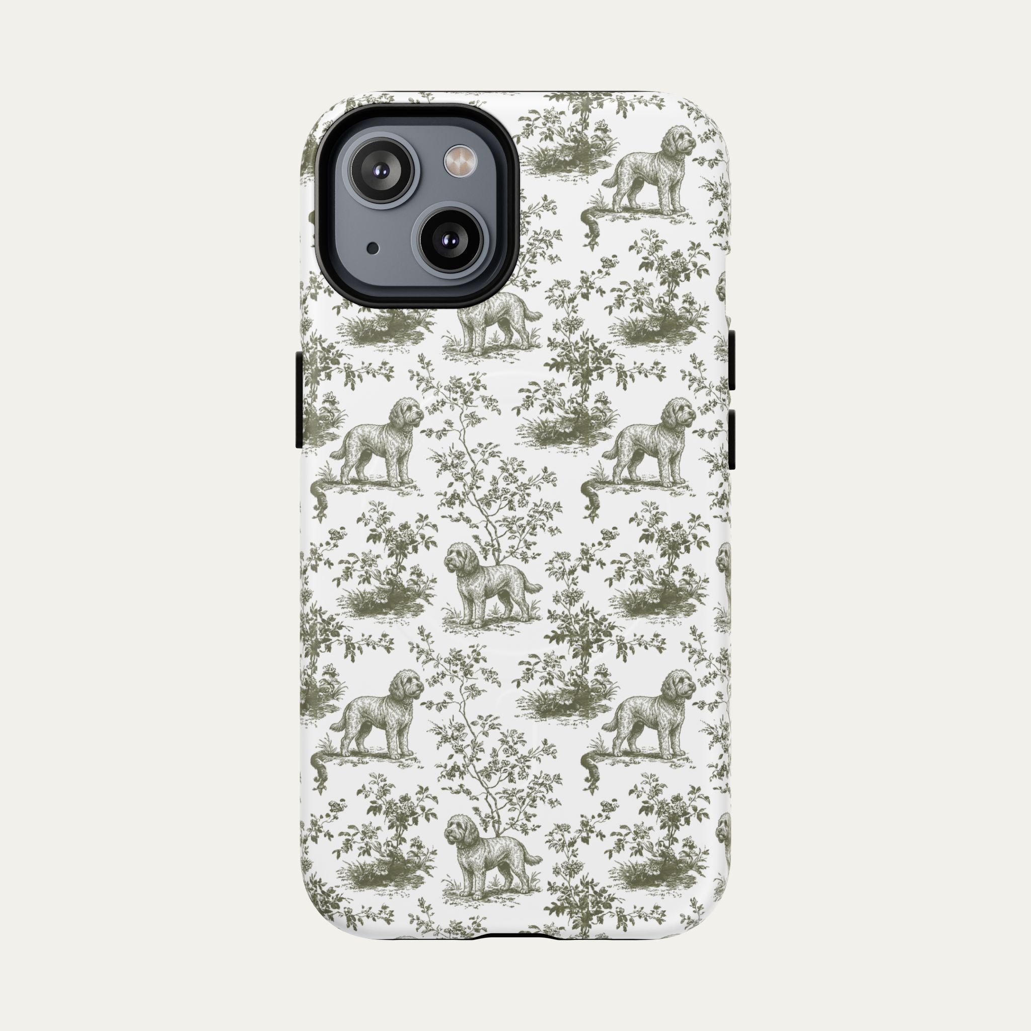 Doberman Sage Green Toile phone Case