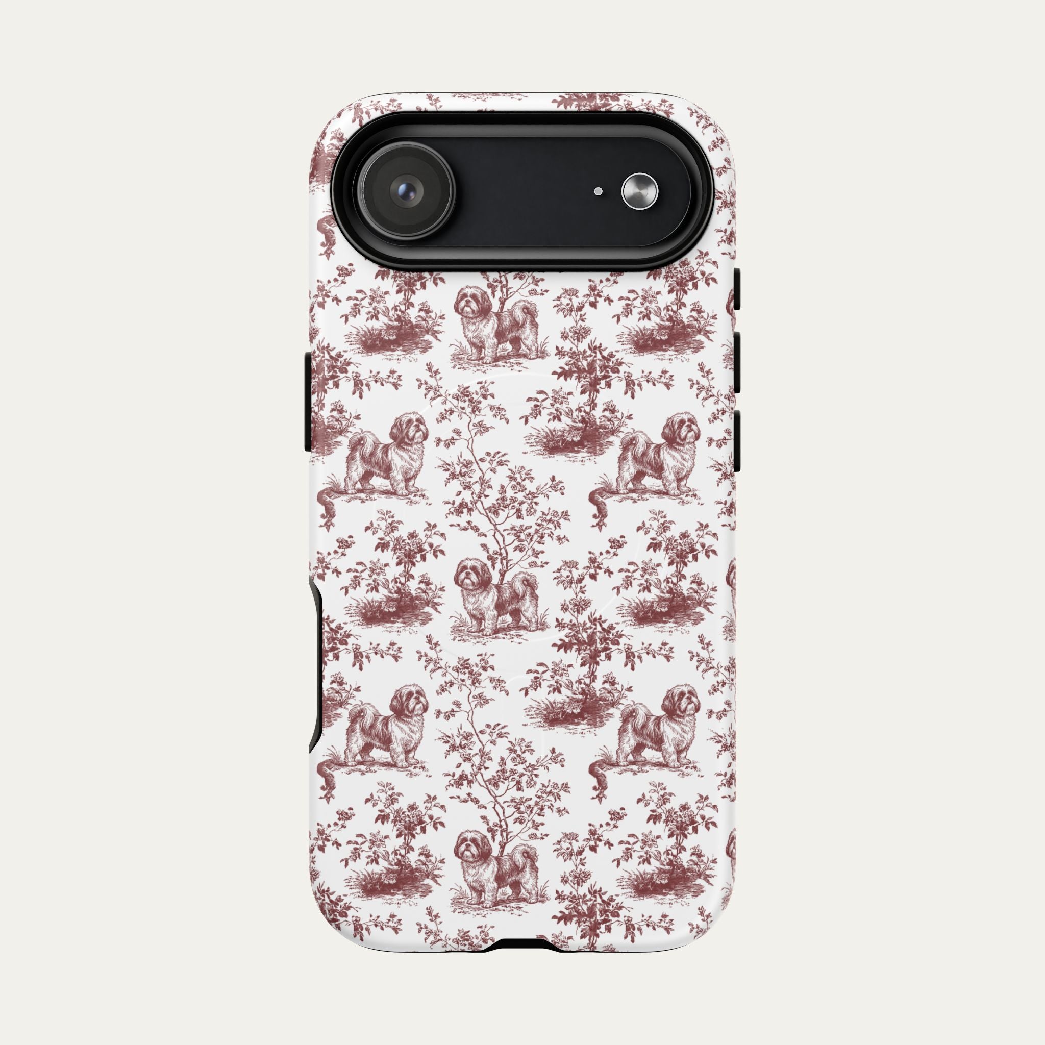 Shih Tzu Burgundy Toile phone Case