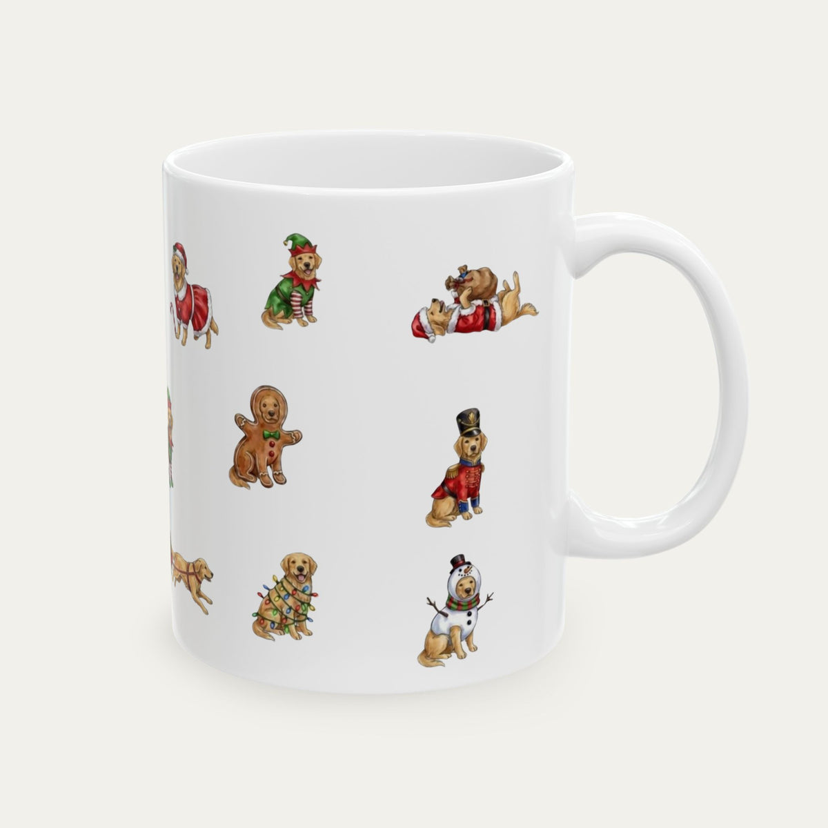 Golden Retriever Christmas Mug