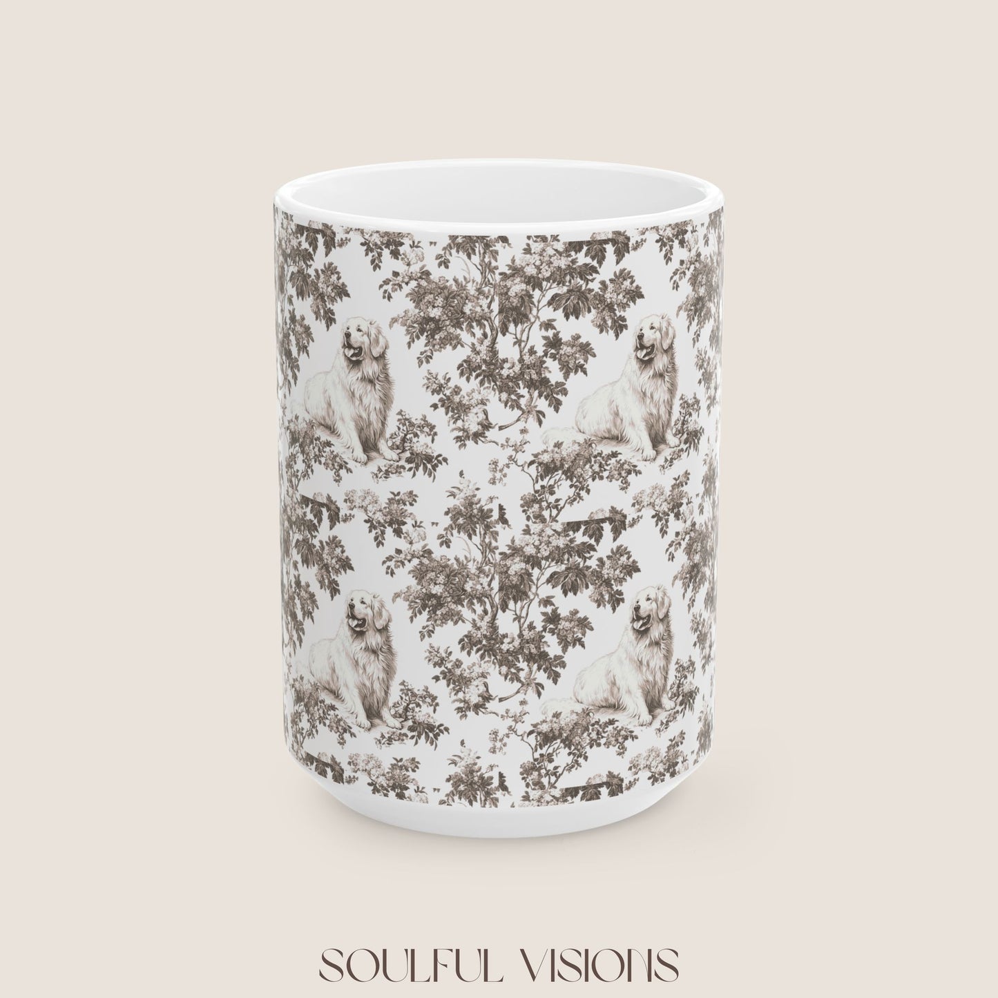 Great Pyrenees Toile De Jouy Mug