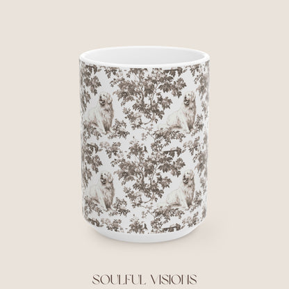Great Pyrenees Toile De Jouy Mug