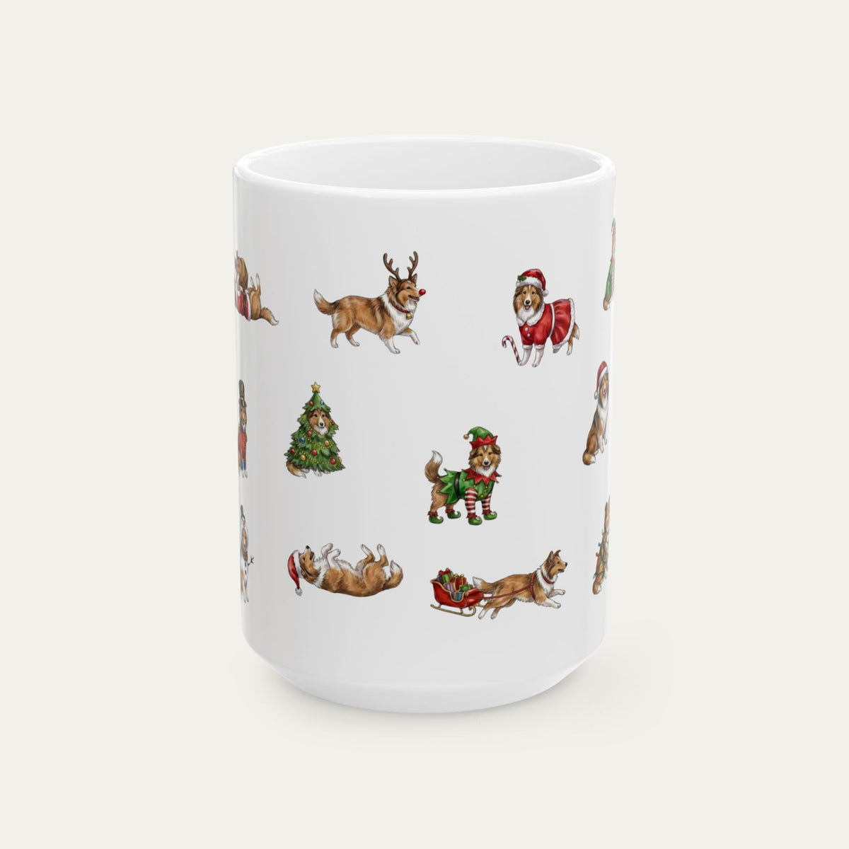 Shetland Sheepdog Christmas Mug