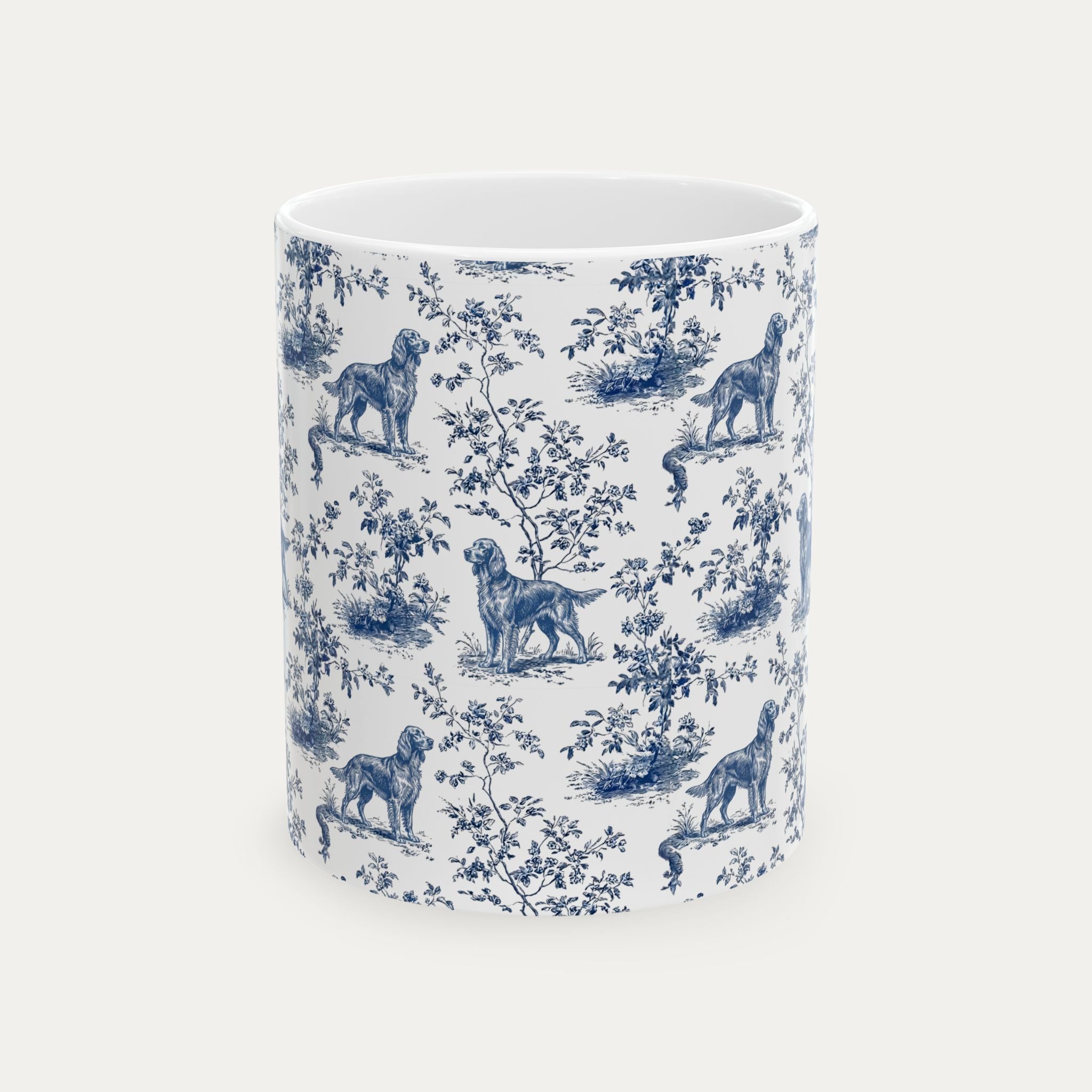 Irish Setter Blue Toile Mug