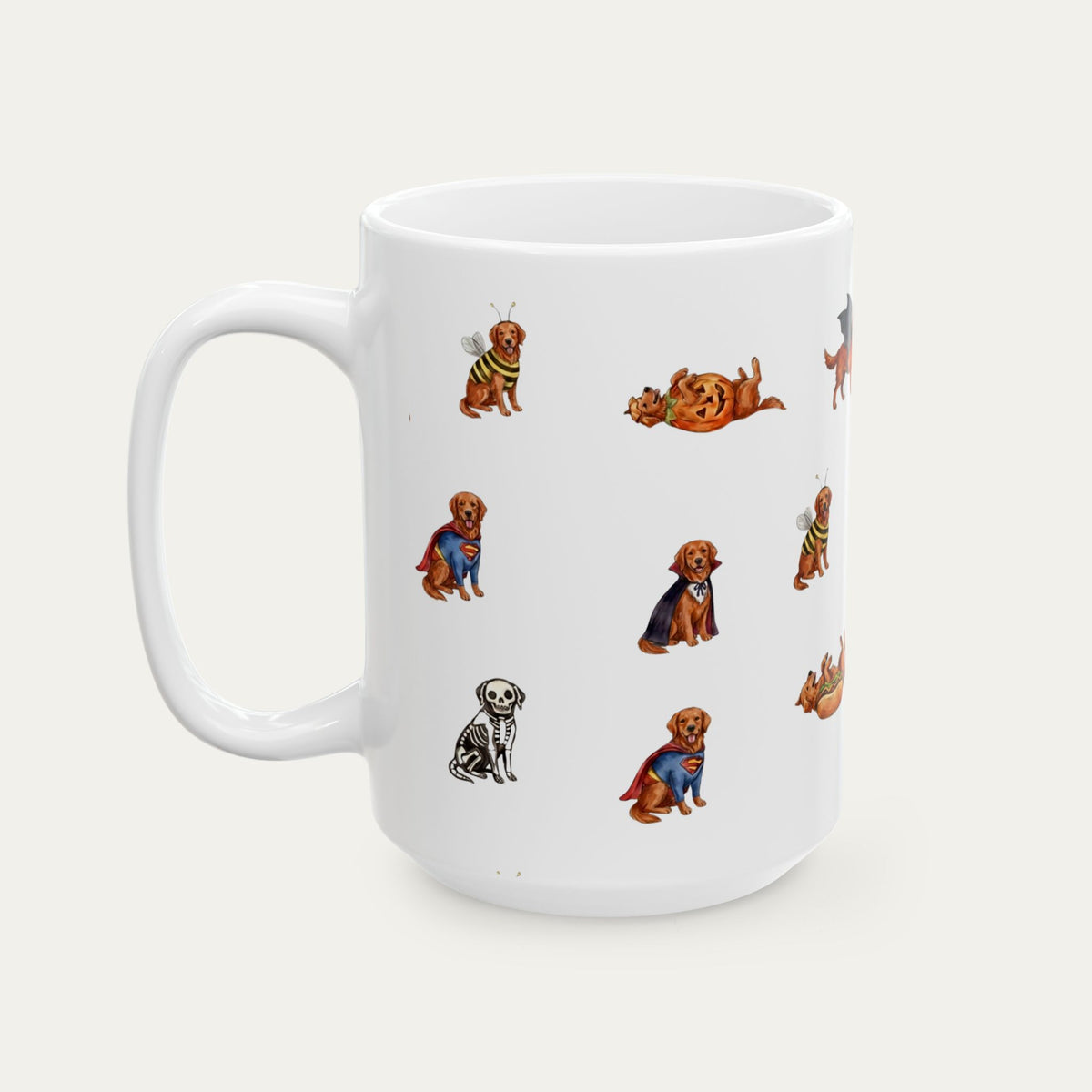 Golden Retriever Red Halloween mug