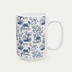 Bull Terrier Blue Toile Mug