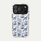 Irish Setter Blue Toile Phone case