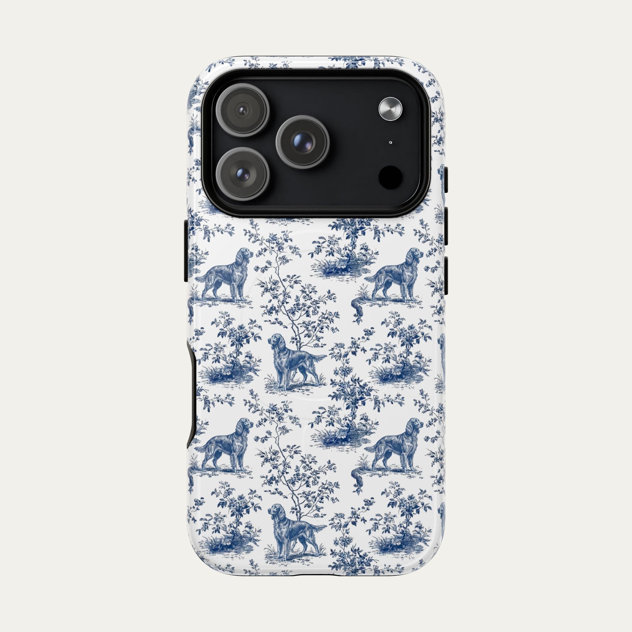 Irish Setter Blue Toile Phone case