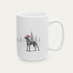 Custom Great Dane blue Christmas Santa Hat Mug