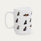 German Shepherd black Halloween mug