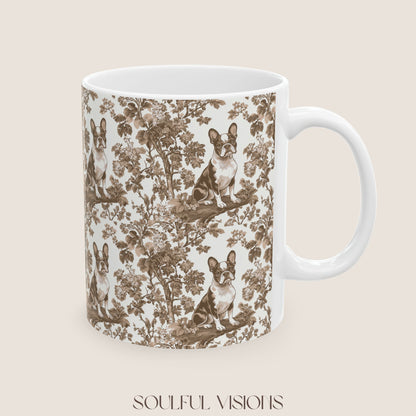 Boston Terrier Toile de Jouy Mug