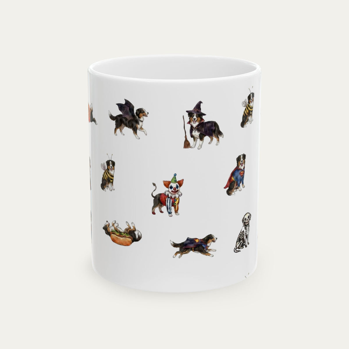 Australian Sheperd Black Tri Halloween mug