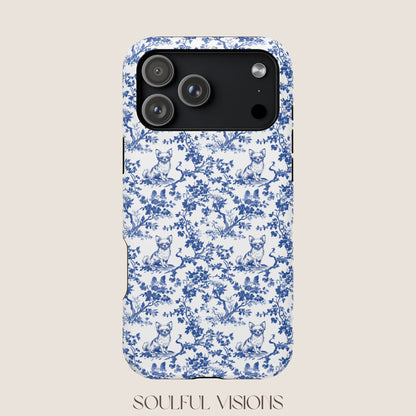 Chihuahua Toile De Jouy Magnetic Phone Case