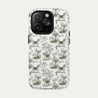 Beagle Sage Green Toile phone Case