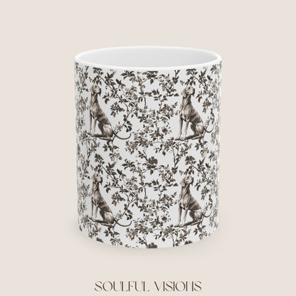 Weimaraner Toile De Jouy Mug