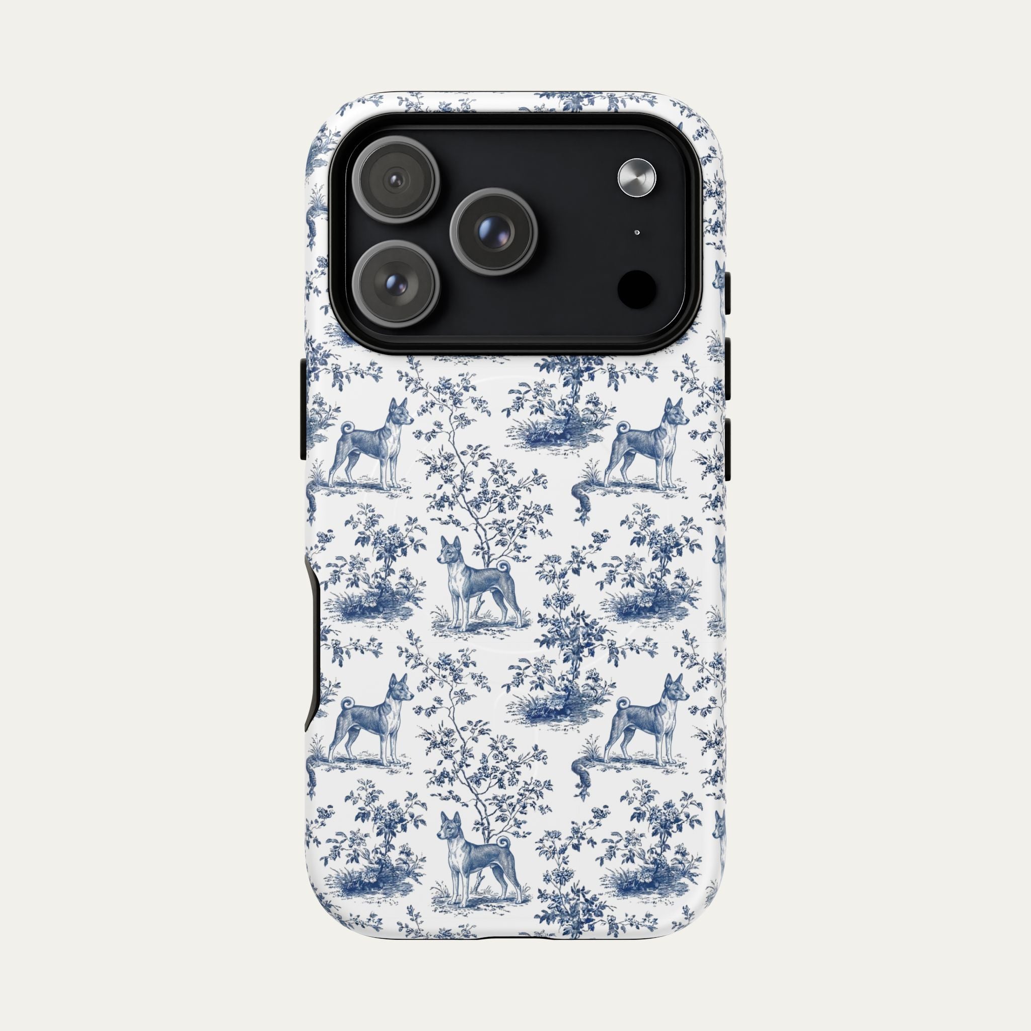 Basenji Blue Toile Phone case